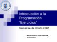 Introduccin a la Programacin Ejercicios