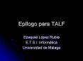 Eplogo para TALF