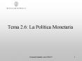 Tema 2'6: La Poltica Monetaria