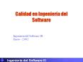 Calidad en Ingeniera del Software