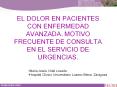 EL DOLOR EN PACIENTES CON ENFERMEDAD AVANZADA' MOTIVO FRECUENTE DE CONSULTA EN EL SERVICIO DE URGENC