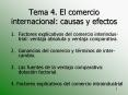 Tema 4' El comercio internacional: causas y efectos