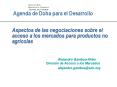 Agenda de Doha para el Desarrollo Aspectos de las negociaciones sobre el acceso a los mercados para