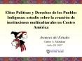 Elites Polticas y Derechos de los Pueblos Indgenas: estudio sobre la creacin de instituciones multic
