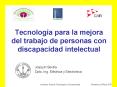 Tecnologa para la mejora del trabajo de personas con discapacidad intelectual