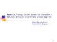 Tema 3: Trabajo Social, Estado de bienestar y Servicios Sociales: una mirada al caso espaol'
