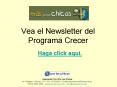 Vea el Newsletter del Programa Crecer