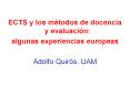 ECTS y los mtodos de docencia y evaluacin: