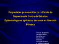 Propiedades psicomtricas de la Escala de Depresin del Centro de Estudios Epidemiolgicos aplicada a a