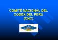 COMIT NACIONAL DEL CODEX DEL PERU CNC
