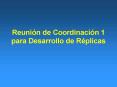 Reunin de Coordinacin 1 para Desarrollo de Rplicas