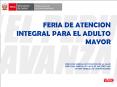 FERIA DE ATENCION INTEGRAL PARA EL ADULTO MAYOR DIRECCION GENERAL DE PROMOCION DE LA SALUD DIRECCION