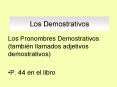 Los Demostrativos