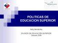 POLITICAS DE EDUCACION SUPERIOR