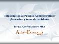 Introduccin al Proceso Administrativo: planeacin y toma de decisiones