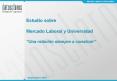 Estudio sobre Mercado Laboral y Universidad Una relacin siempre a construir