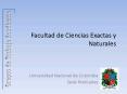 Facultad de Ciencias Exactas y Naturales
