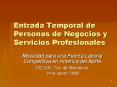 Entrada Temporal de Personas de Negocios y Servicios Profesionales