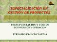 ESPECIALIZACION EN GESTIN DE PROYECTOS