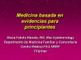 Medicina basada en evidencias para principiantes