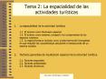 Tema 2: La espacialidad de las actividades tursticas