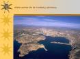 Vista area de la ciudad y drsena
