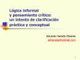 Lgica informal y pensamiento crtico: un intento de clarificacin prctica y conceptual