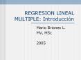 REGRESION LINEAL MULTIPLE: Introduccin