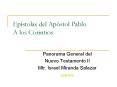 Epstolas del Apstol Pablo A los Corintios