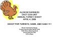 ALZAFAR SHRINERS SHOT GUN UNIT ANNUAL TURKEY SHOOT APRIL 4, 2009 SHOOT FOR TURKEYS, HAMS, AND CASH