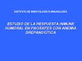 INSTITUTO DE HEMATOLOGA E INMUNOLOGA ESTUDIO DE LA RESPUESTA INMUNE HUMORAL EN PACIENTES CON ANEMIA