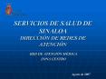 SERVICIOS DE SALUD DE SINALOA DIRECCIN DE REDES DE ATENCIN