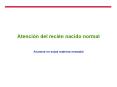 Atencin del recin nacido normal