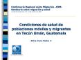 Conferencia Regional sobre Migracin CRM Seminario sobre migracin y salud Ciudad de Guatemala, 18 y 1