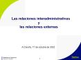 Las relaciones interadministrativas y las relaciones externas