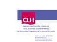 EMPLEO INNOVACIN Y NUEVAS TITULACIONES UNIVERSITARIAS La Universidad, impulsora de la innovacin soci