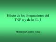 Efecto de los bloqueadores del TNFa y de la IL1