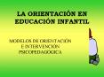LA ORIENTACIN EN EDUCACIN INFANTIL