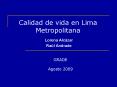 Calidad de vida en Lima Metropolitana
