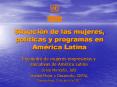 Situacin de las mujeres, polticas y programas en Amrica Latina