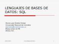 LENGUAJES DE BASES DE DATOS: SQL
