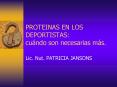 PROTEINAS EN LOS DEPORTISTAS: cundo son necesarias ms'