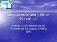 Selecciones Juvenil y Menor Masculinas