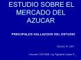 ESTUDIO SOBRE EL MERCADO DEL AZUCAR