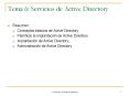 Tema 6: Servicios de Active Directory