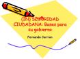 (IN) SEGURIDAD CIUDADANA: Bases para su gobierno