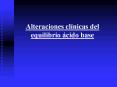 Alteraciones clnicas del equilibrio cido base