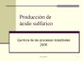Produccin de cido sulfrico