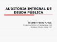 AUDITORIA INTEGRAL DE DEUDA PBLICA