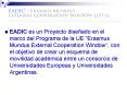 EADIC es un Proyecto diseado en el marco del Programa de la UE "Erasmus Mundus External Cooperation